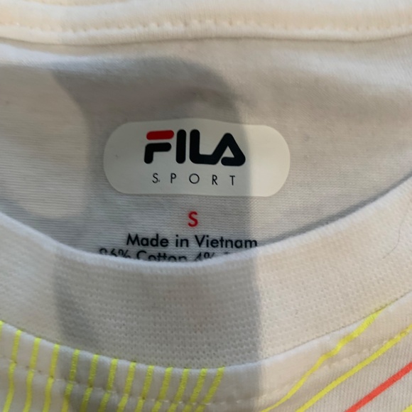 NWT Fila Sport Performance White Top Shirt - Picture 3 of 4
